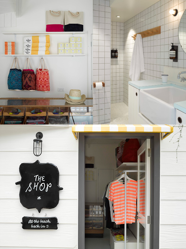 The bathroom and shop