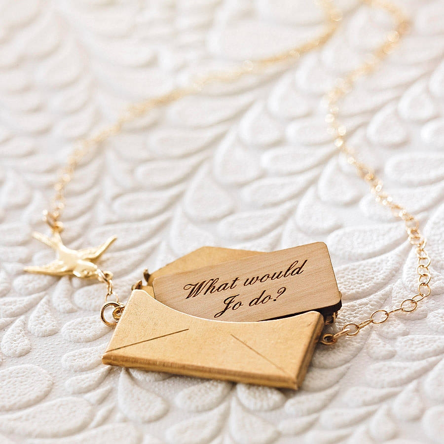 Personalised love letter necklace