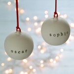 Ceramic personalised Christmas tree decorations