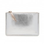 Fashion gifts for her – metallic clutch purse in silver and rose gold
